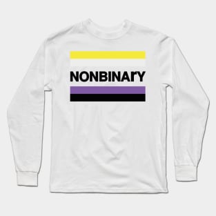 NON BINARY FLAG DESIGN LGBT COMMUNITY Long Sleeve T-Shirt